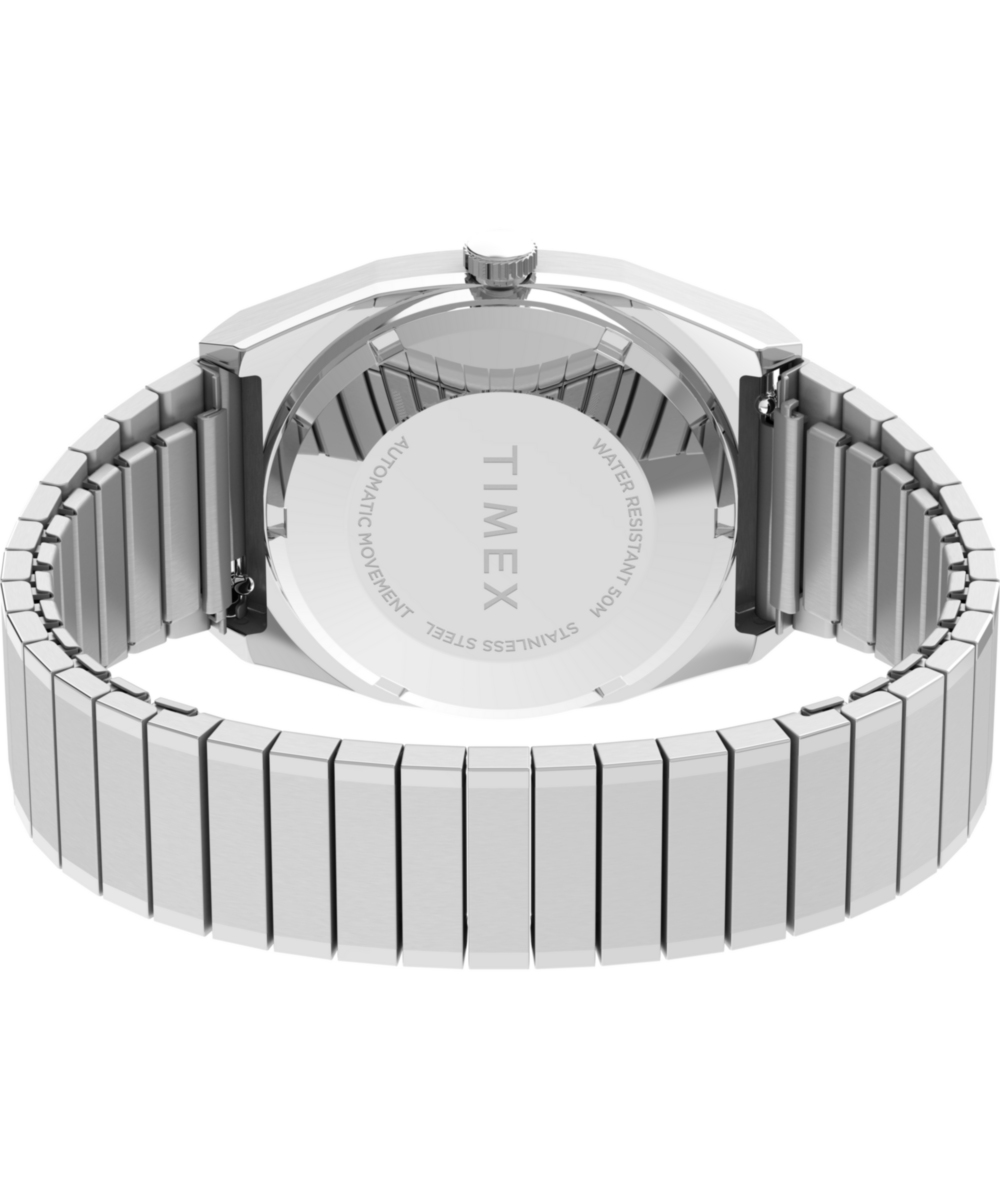 Heritage Timex Automatic 1983 E Line Reissue 34mm Stainless Steel Expansion Band Watch