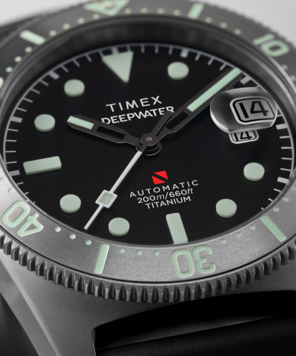 Heritage Deepwater Reef 200 Titanium Automatic 41mm Synthetic Rubber Strap Watch