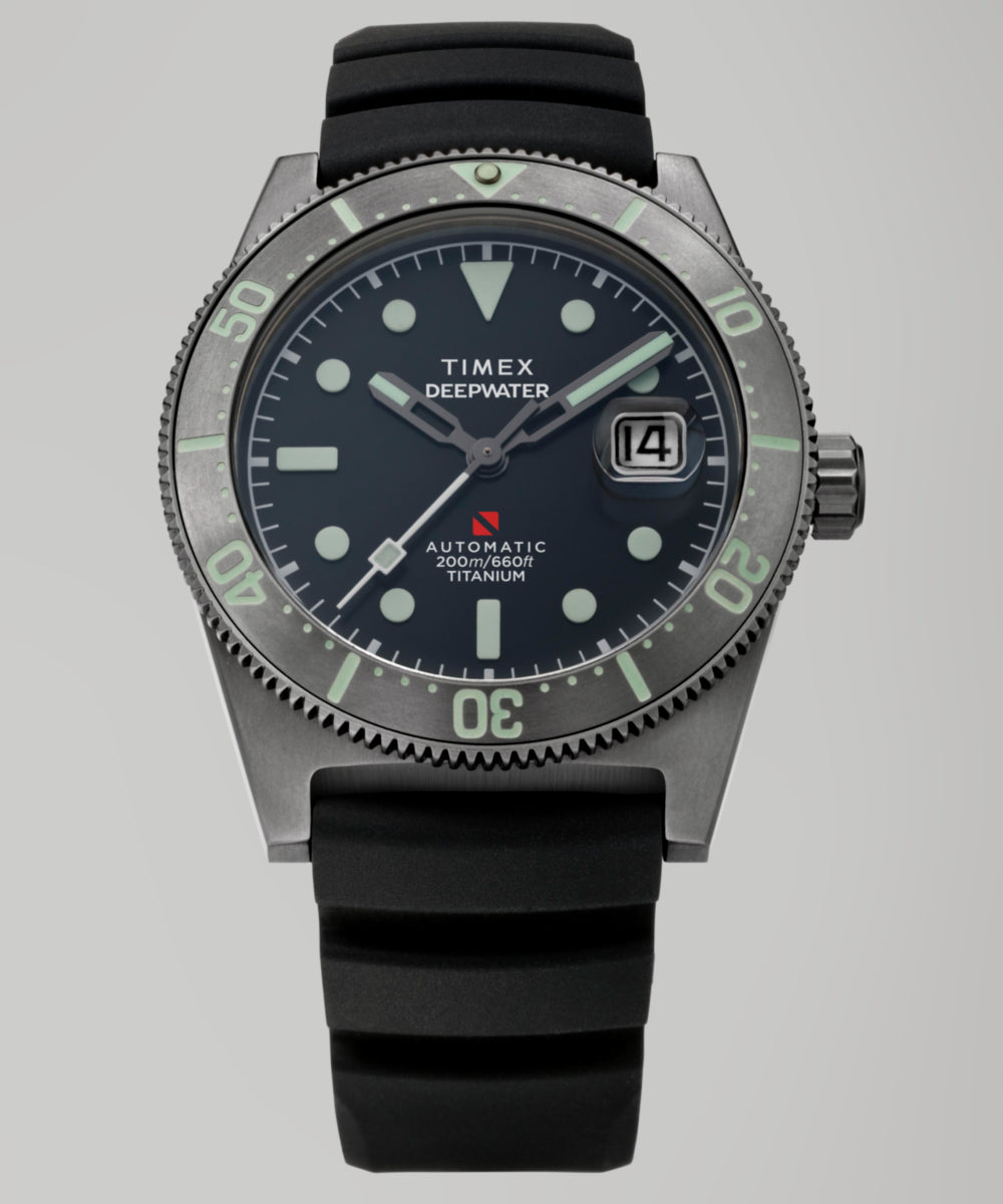 Heritage Deepwater Reef 200 Titanium Automatic 41mm Synthetic Rubber Strap Watch