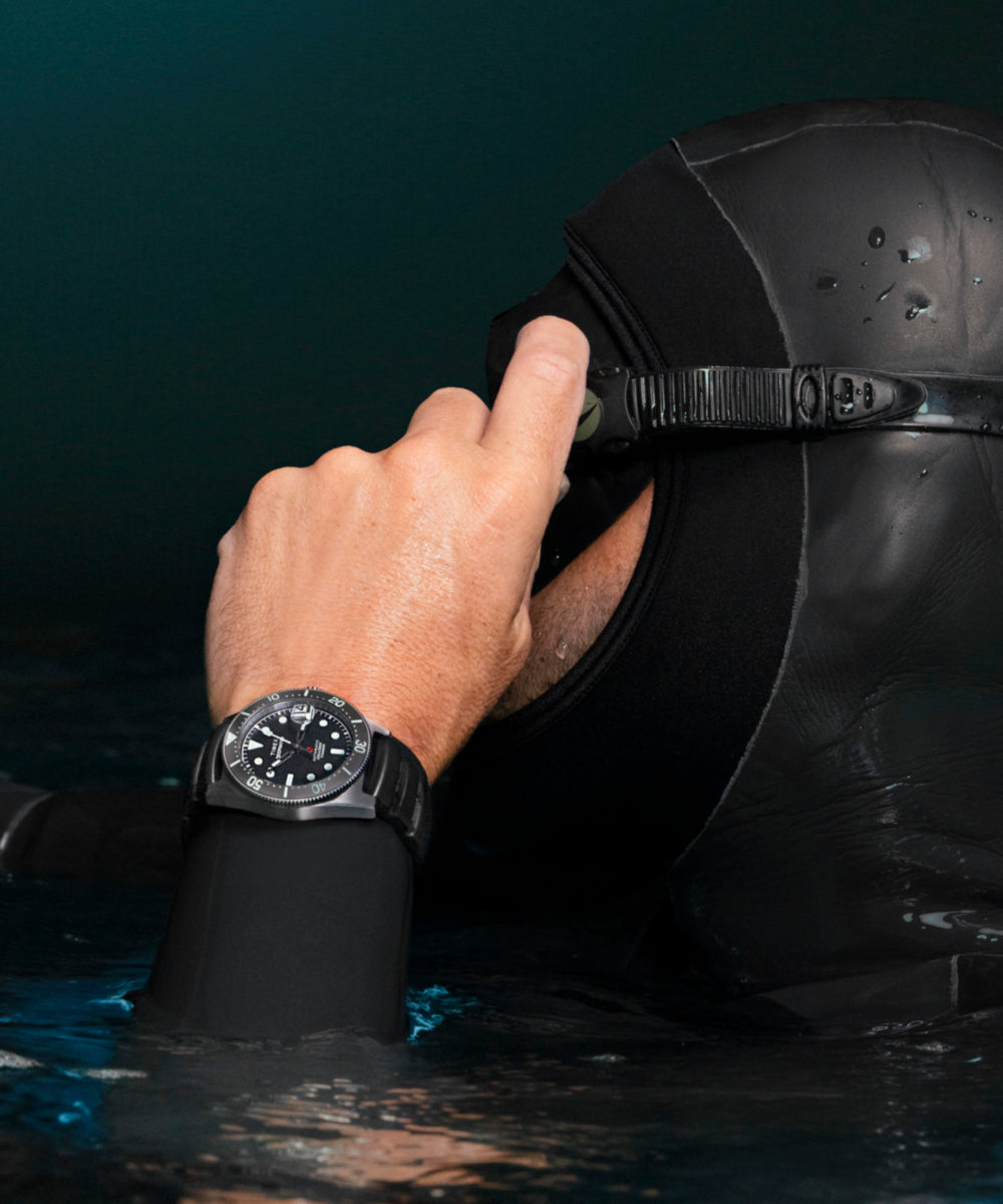 Heritage Deepwater Reef 200 Titanium Automatic 41mm Synthetic Rubber Strap Watch