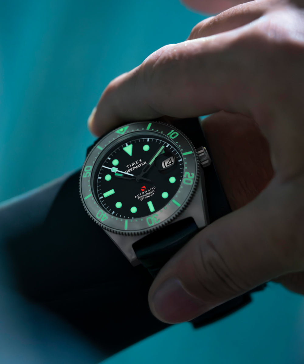 Heritage Deepwater Reef 200 Titanium Automatic 41mm Synthetic Rubber Strap Watch