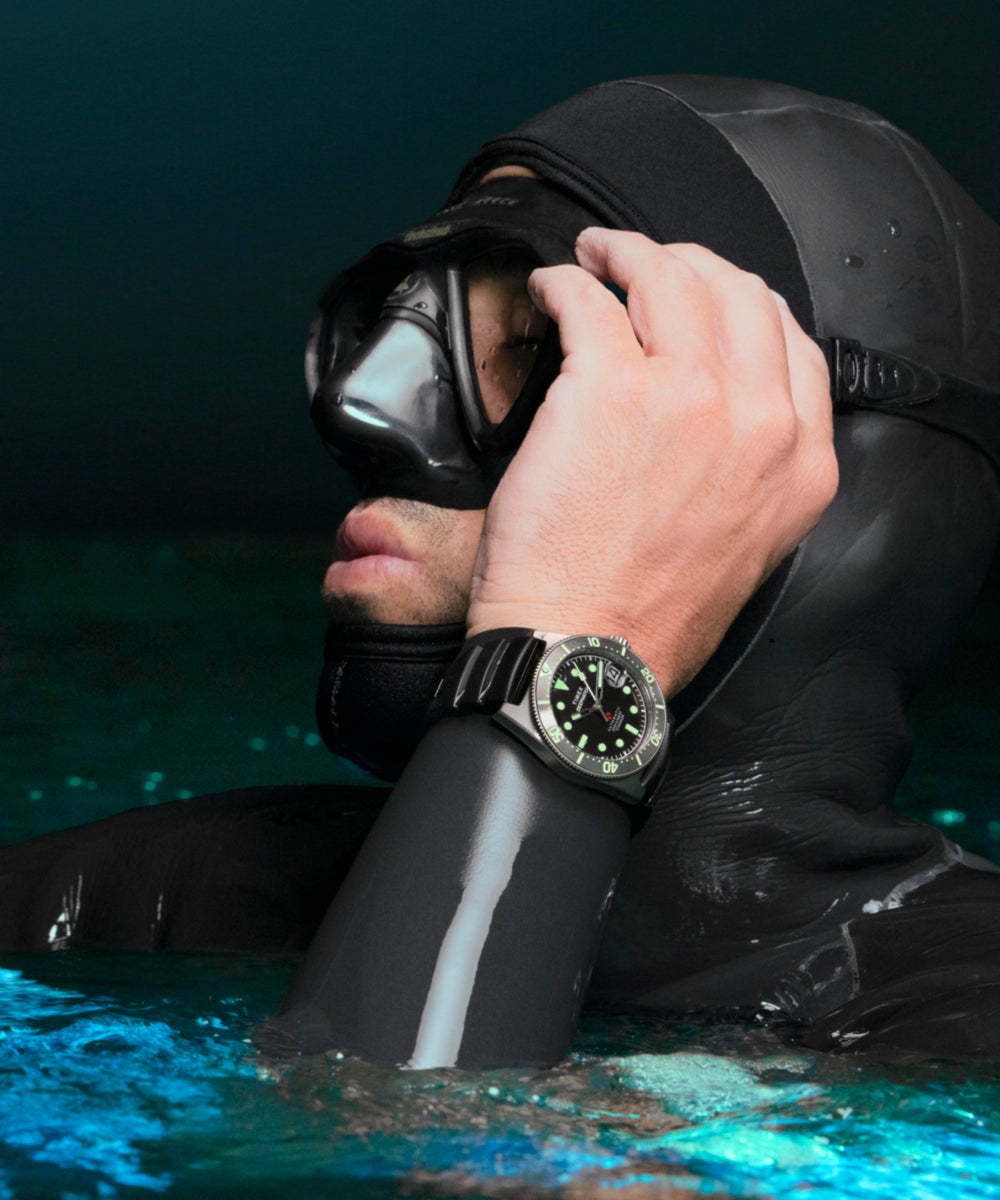 Heritage Deepwater Reef 200 Titanium Automatic 41mm Synthetic Rubber Strap Watch