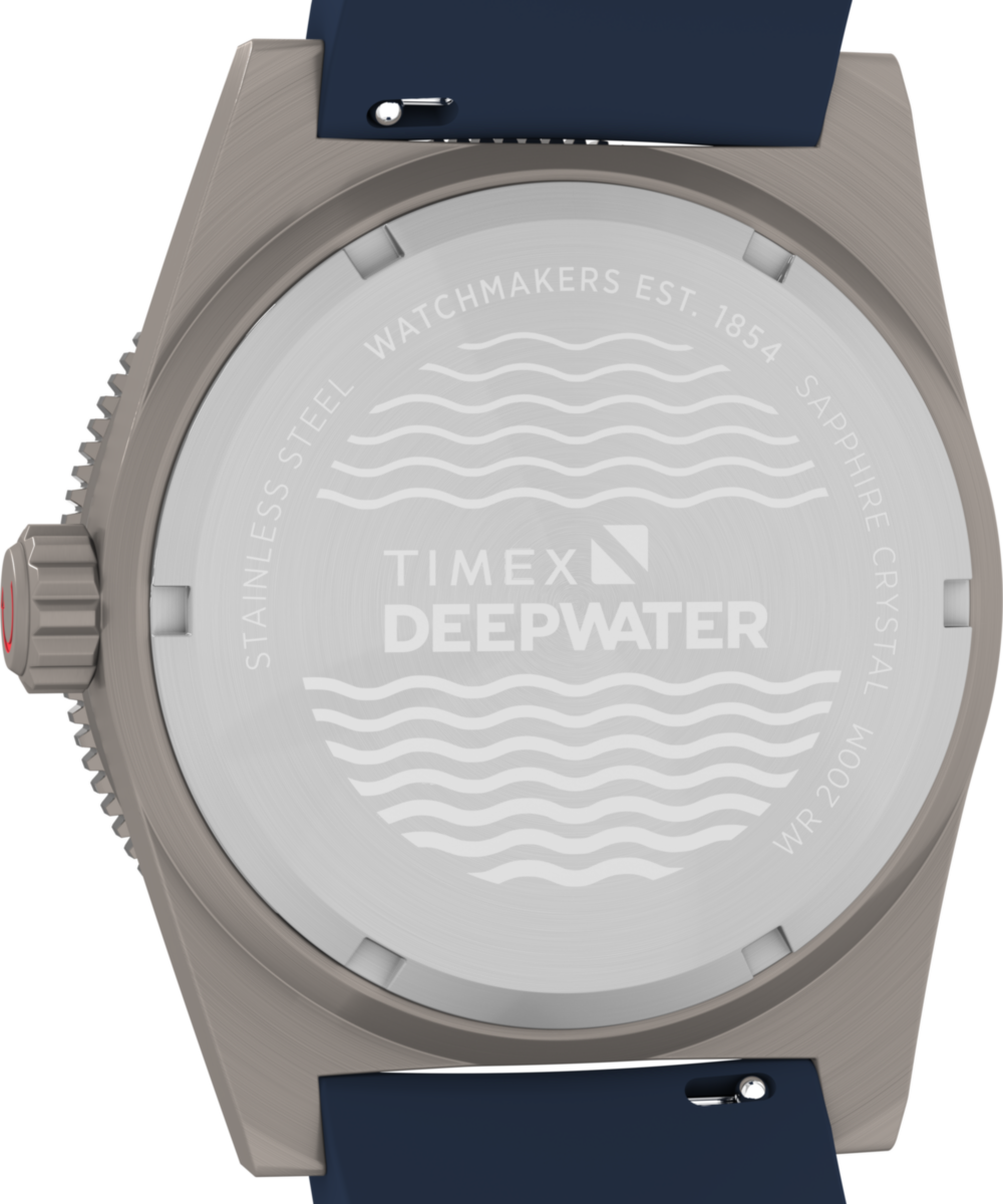 Heritage Deepwater Reef 200 GMT 41mm Synthetic Rubber Strap Watch