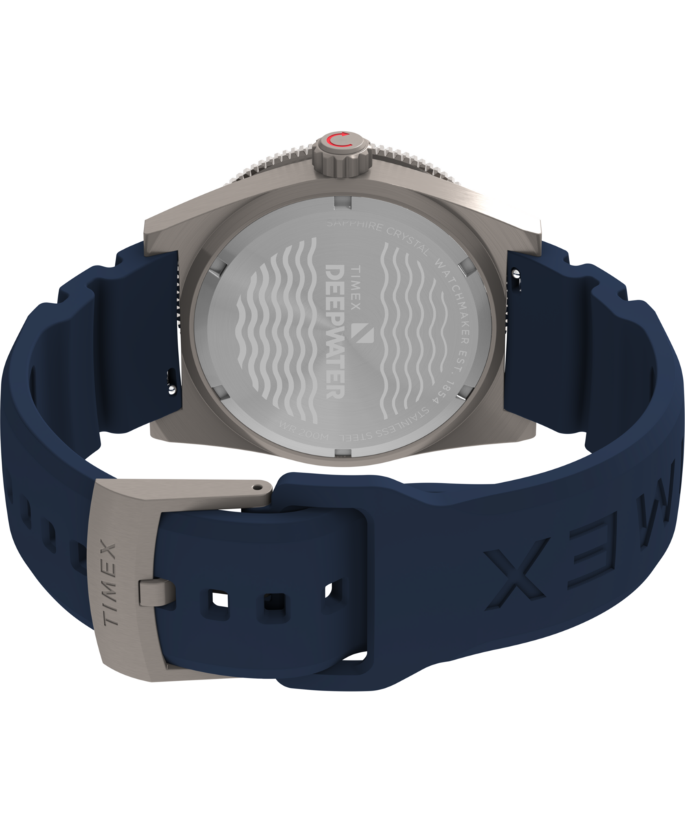 Heritage Deepwater Reef 200 GMT 41mm Synthetic Rubber Strap Watch