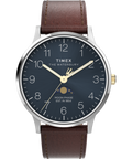 Heritage Waterbury Classic Moon Phase 40mm Leather Strap Watch