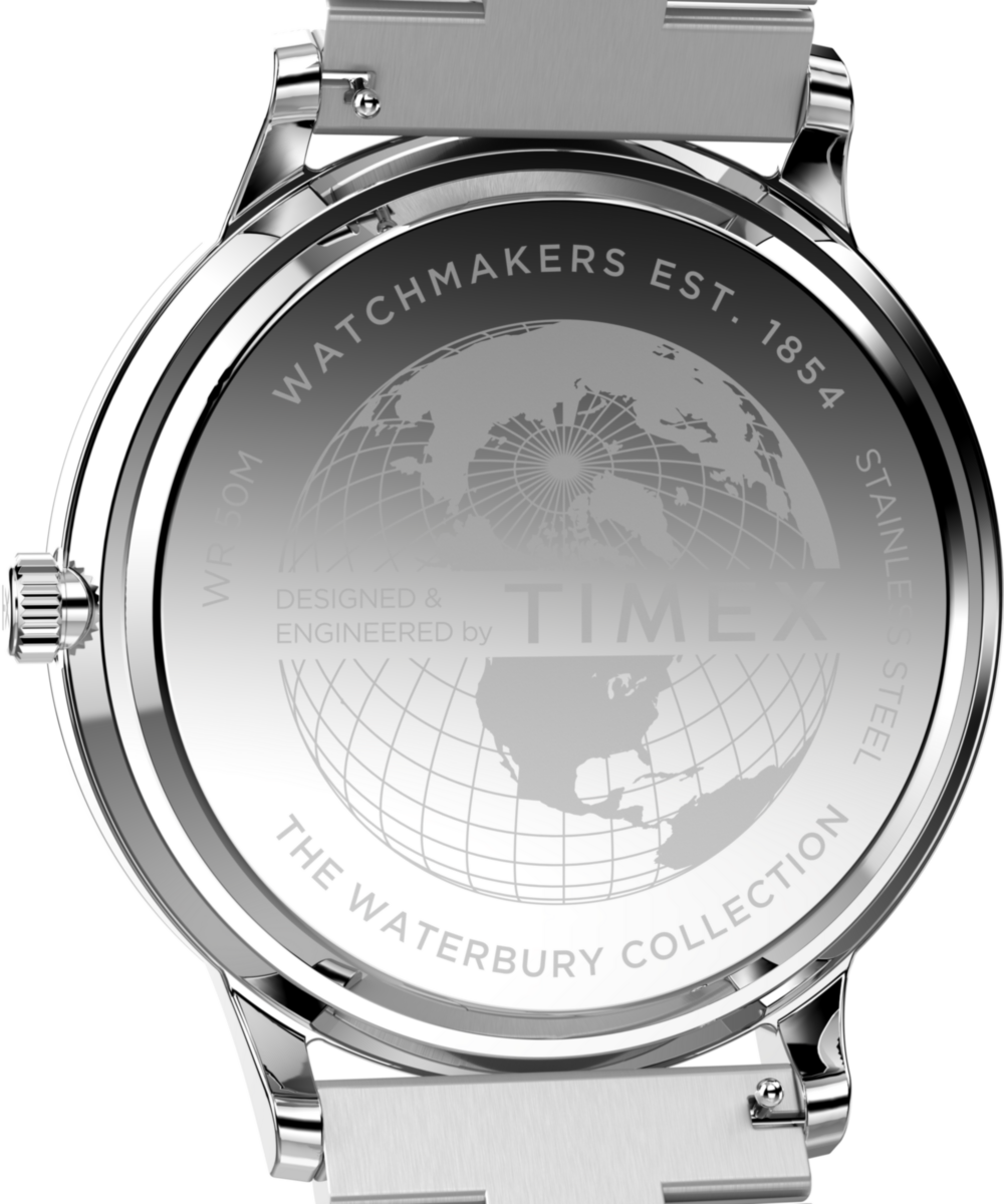Heritage Waterbury Classic Moon Phase 40mm Stainless Steel Bracelet Watch