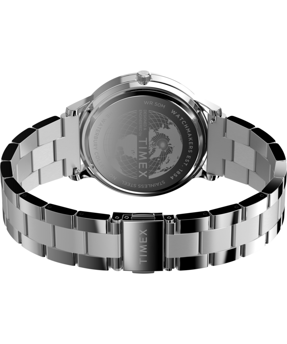 Heritage Waterbury Classic Moon Phase 40mm Stainless Steel Bracelet Watch