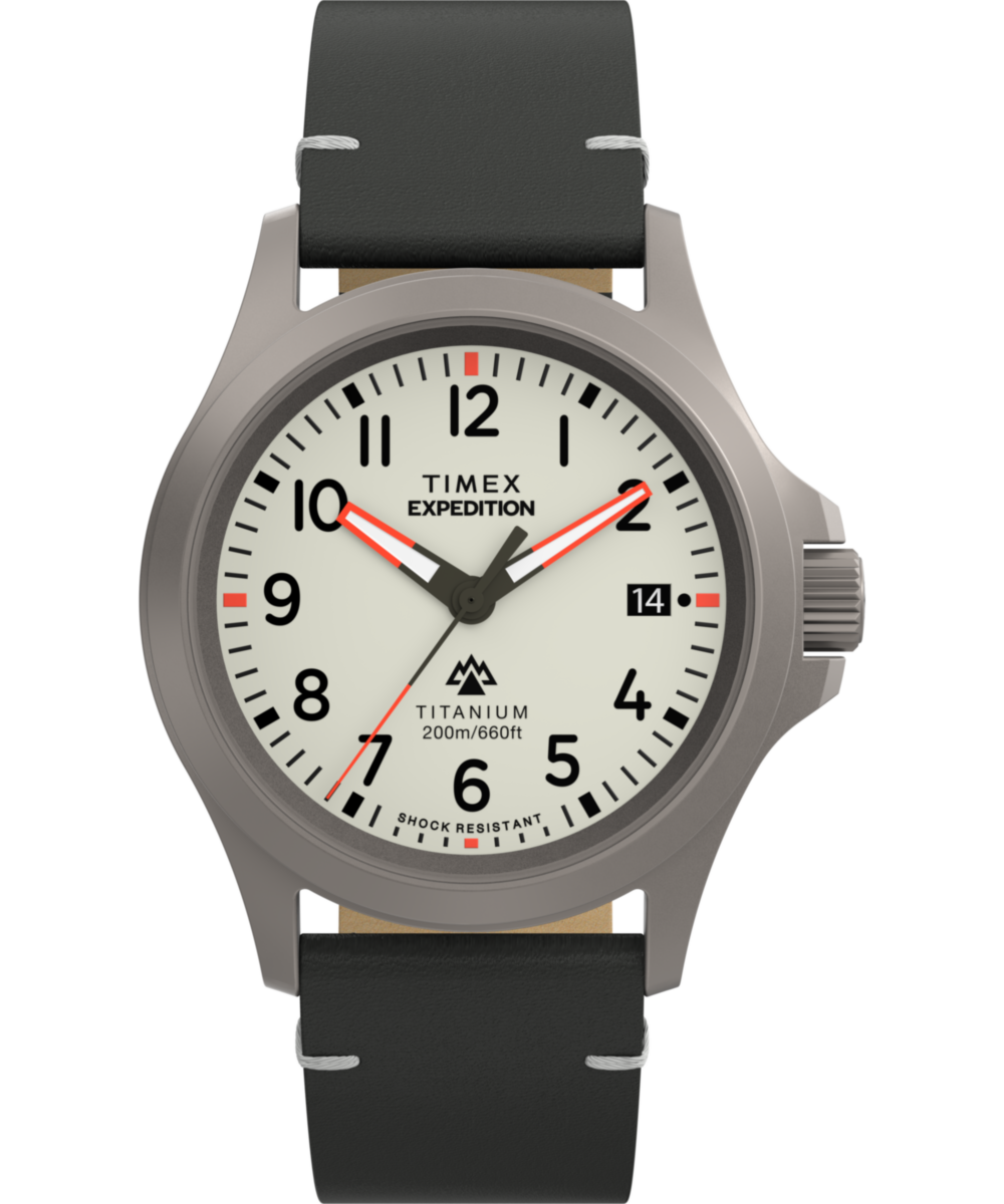 Heritage Expedition Titanium 38mm Leather Strap Watch