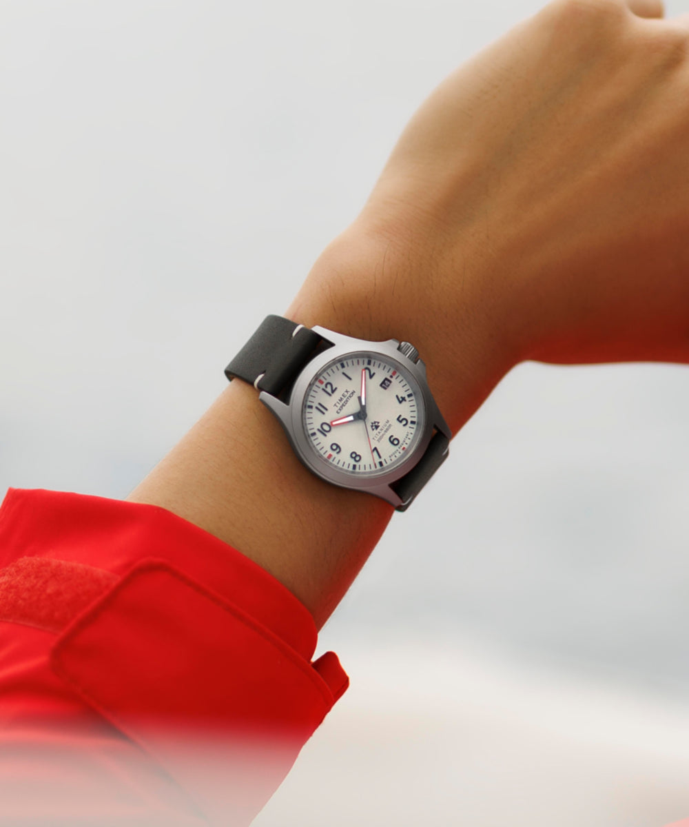 Heritage Expedition Titanium 38mm Leather Strap Watch