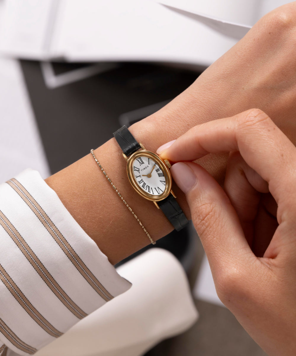 Heritage Cavatina 19mm Leather Strap Watch