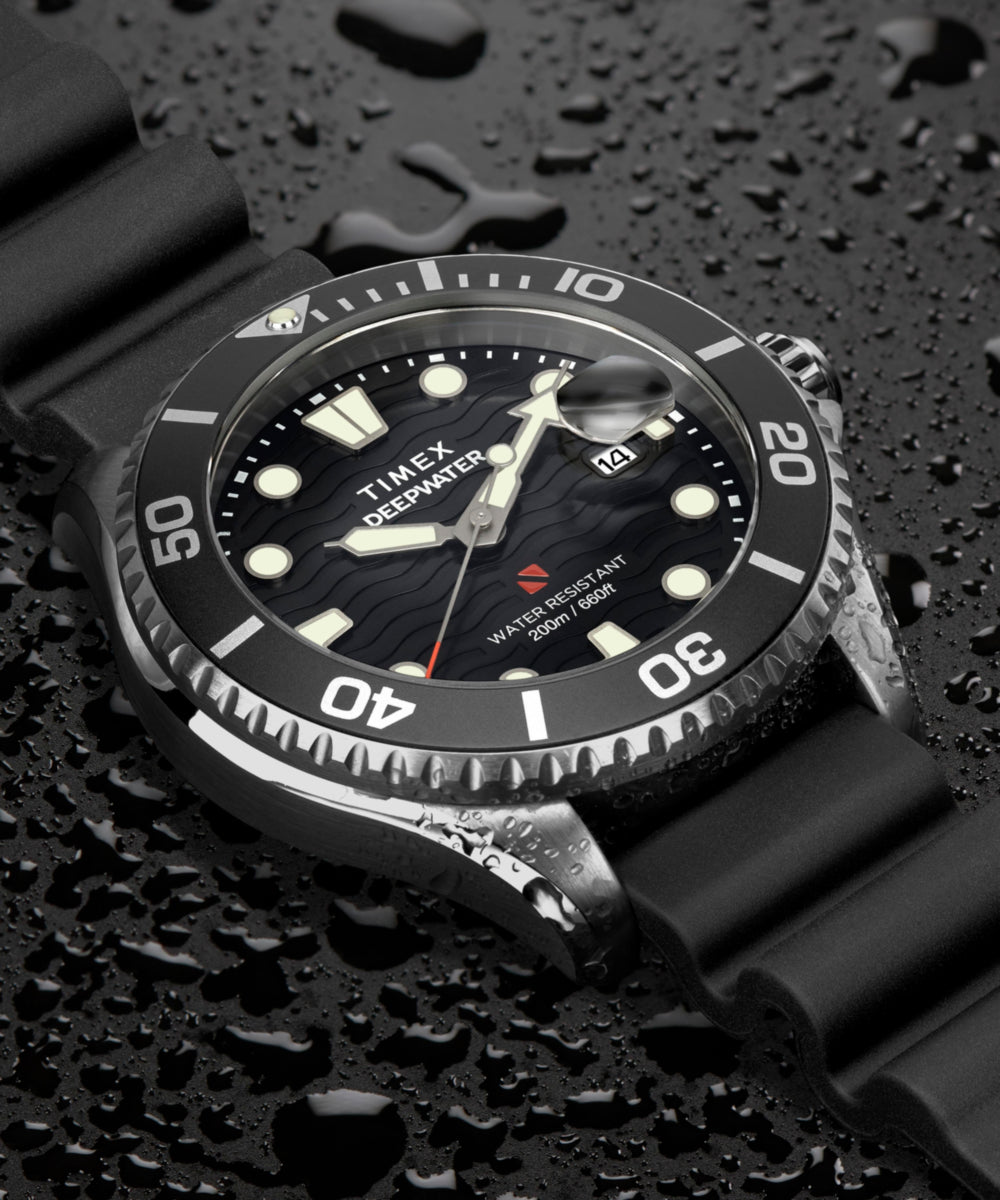 Heritage Deepwater Meridian 200 44mm Synthetic Rubber Strap Watch
