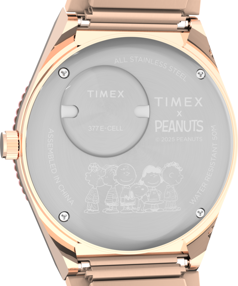 Heritage Peanuts Q Timex In Bloom 36mm Stainless Steel Expansion Band Watch