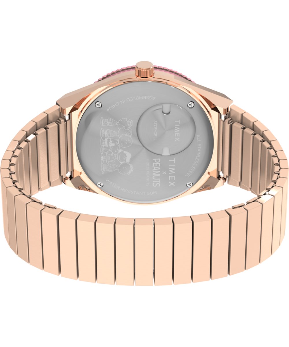 Heritage Peanuts Q Timex In Bloom 36mm Stainless Steel Expansion Band Watch