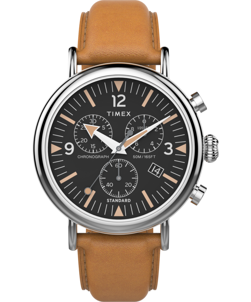 Heritage Waterbury Standard Chronograph 41mm Leather Strap Watch