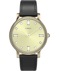 Heritage Transcend 34mm Leather Strap Watch