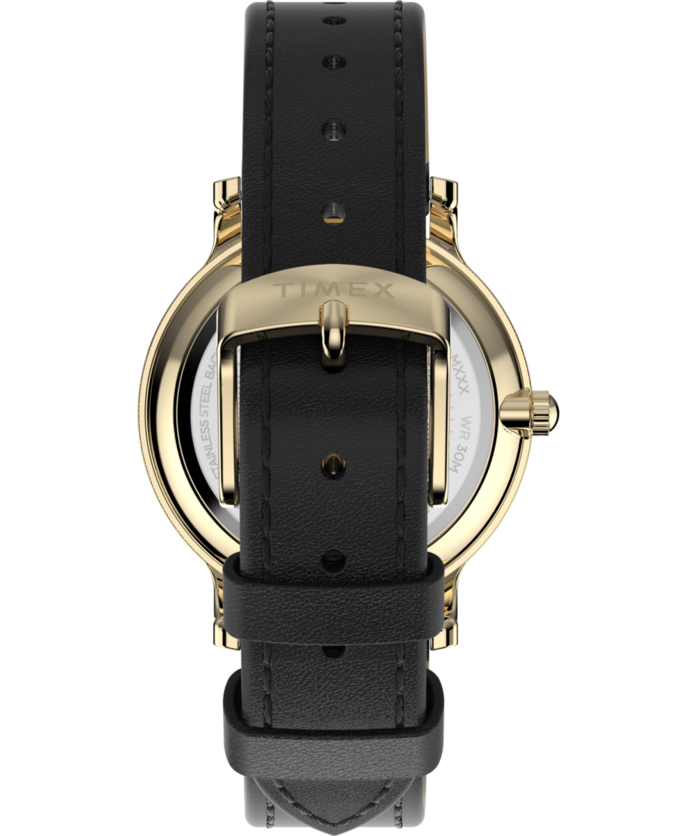 Heritage Transcend 34mm Leather Strap Watch