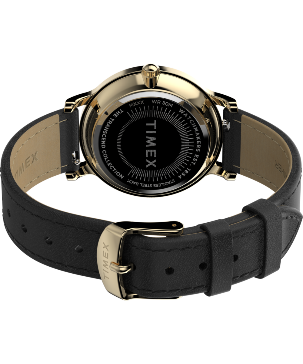 Heritage Transcend 34mm Leather Strap Watch
