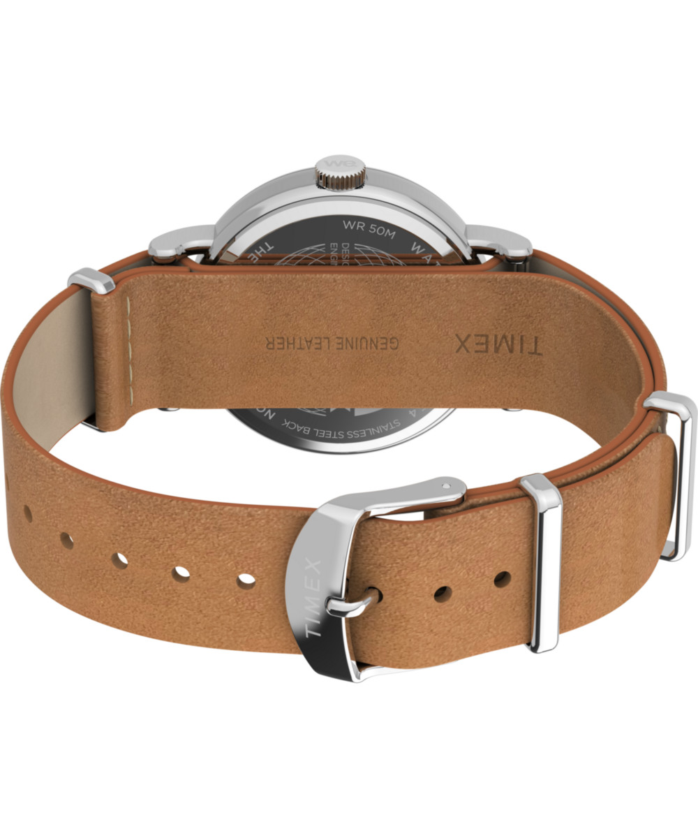Heritage Weekender 37mm Leather Strap Watch