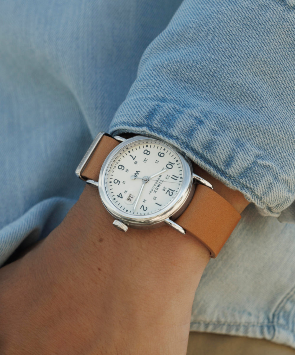 Heritage Weekender 37mm Leather Strap Watch