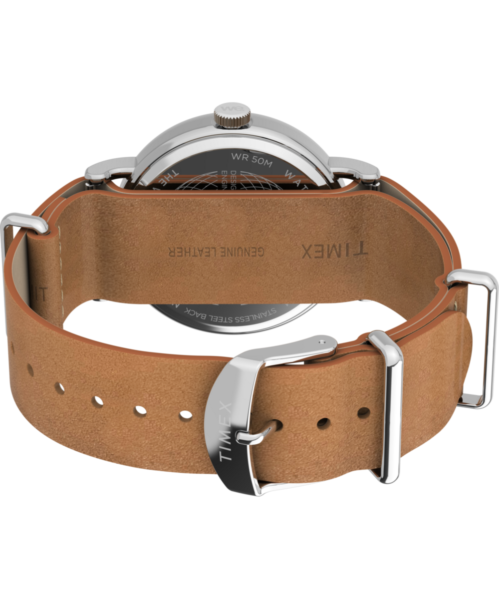 Heritage Weekender 40mm Leather Strap Watch