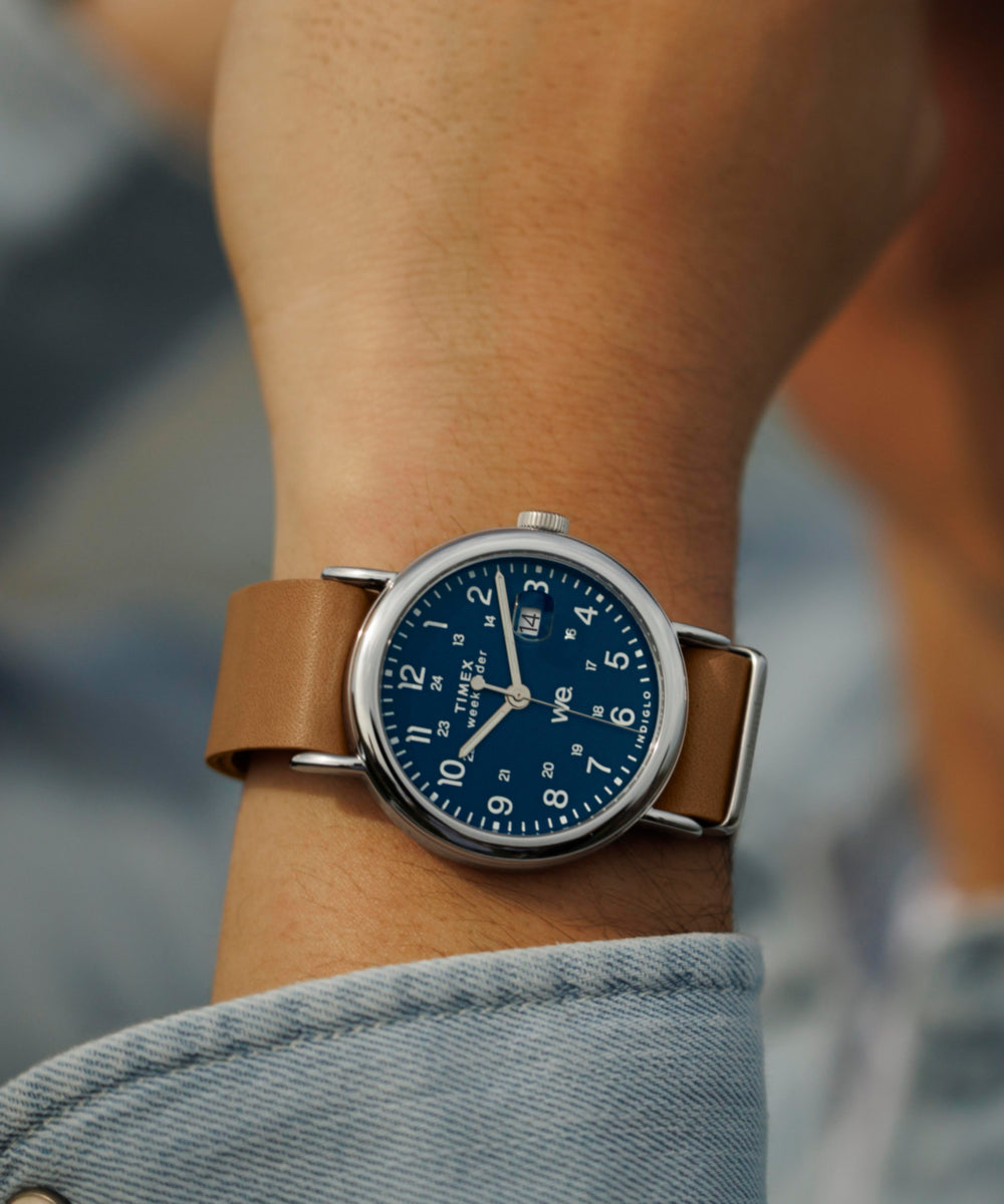 Heritage Weekender 40mm Leather Strap Watch