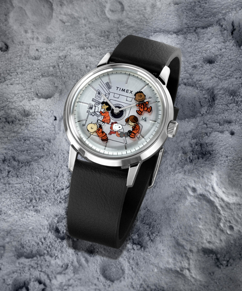 Heritage Peanuts x Timex Marlin Automatic Space 40mm Leather Strap Watch