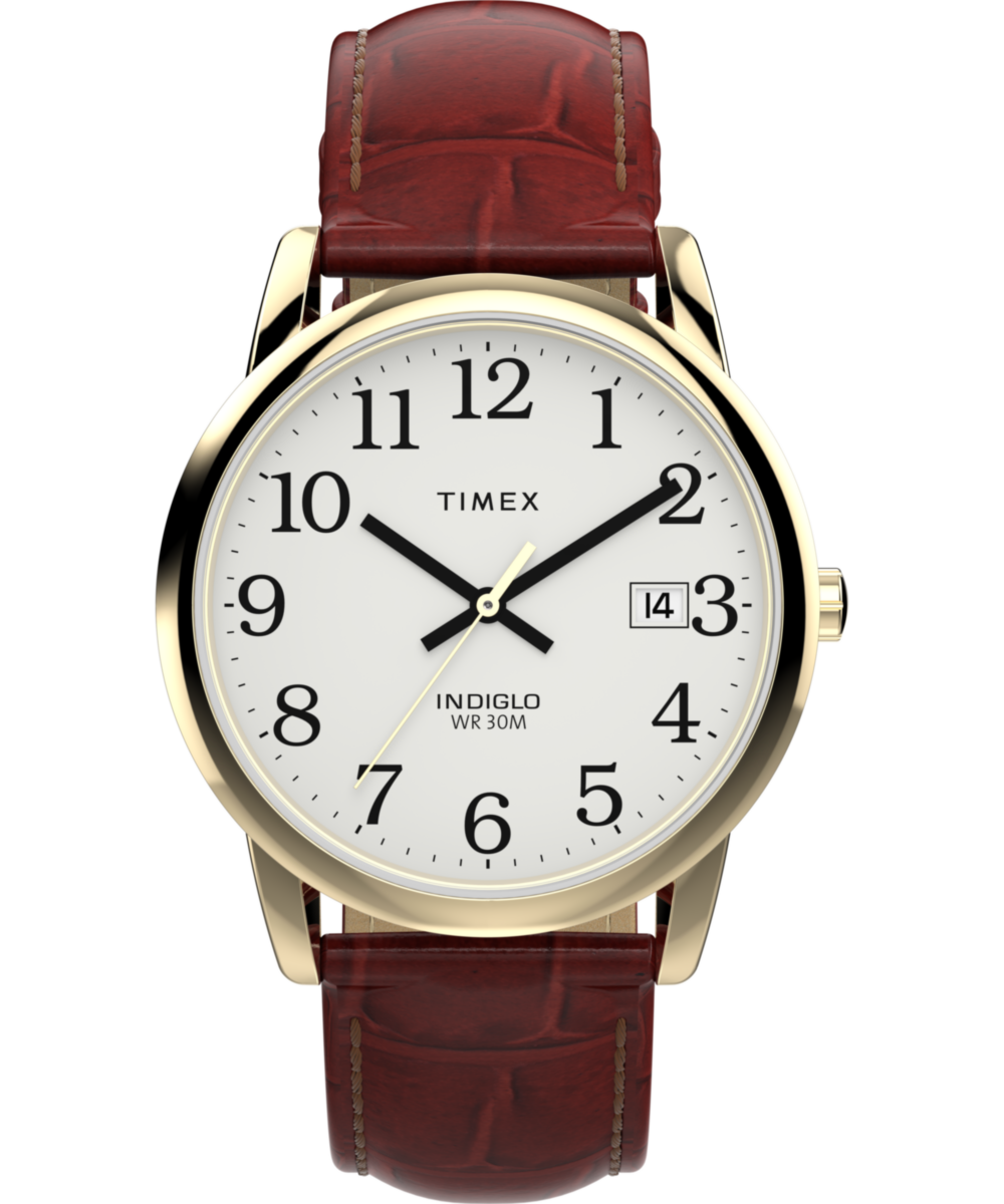 Heritage Easy Reader 35mm Leather Strap Watch