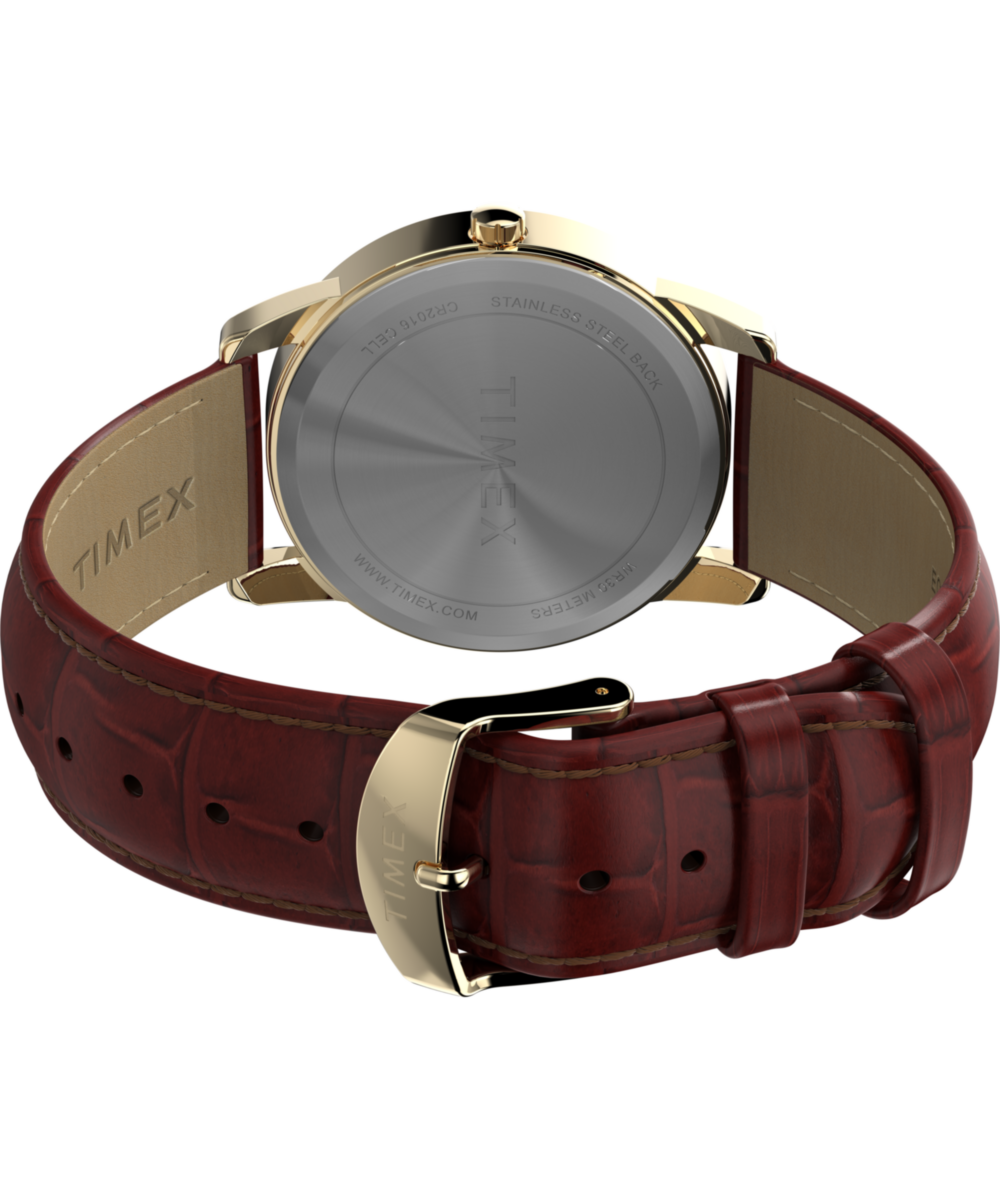 Heritage Easy Reader 35mm Leather Strap Watch