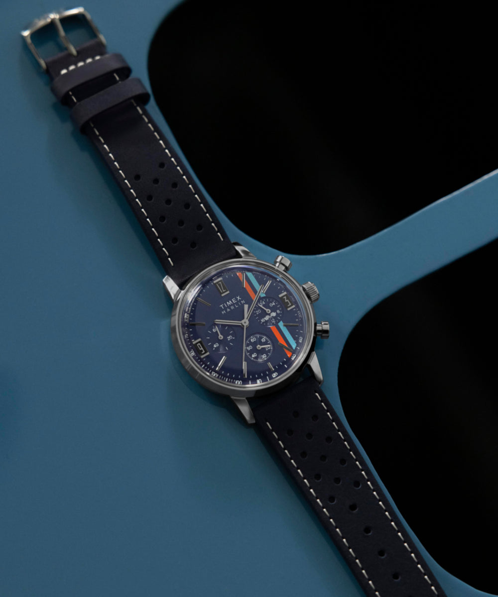 Heritage Marlin Chronograph Tachymeter 40mm Leather Strap Watch