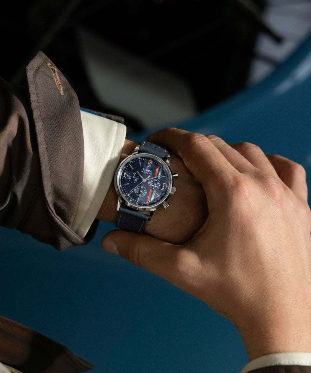 Heritage Marlin Chronograph Tachymeter 40mm Leather Strap Watch