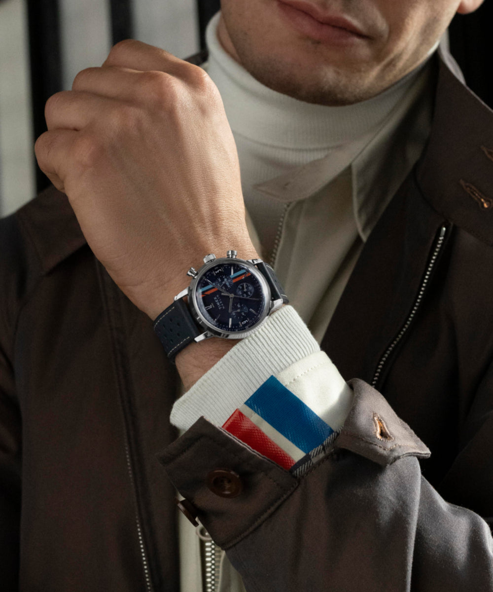 Heritage Marlin Chronograph Tachymeter 40mm Leather Strap Watch