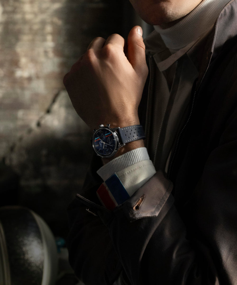 Heritage Marlin Chronograph Tachymeter 40mm Leather Strap Watch