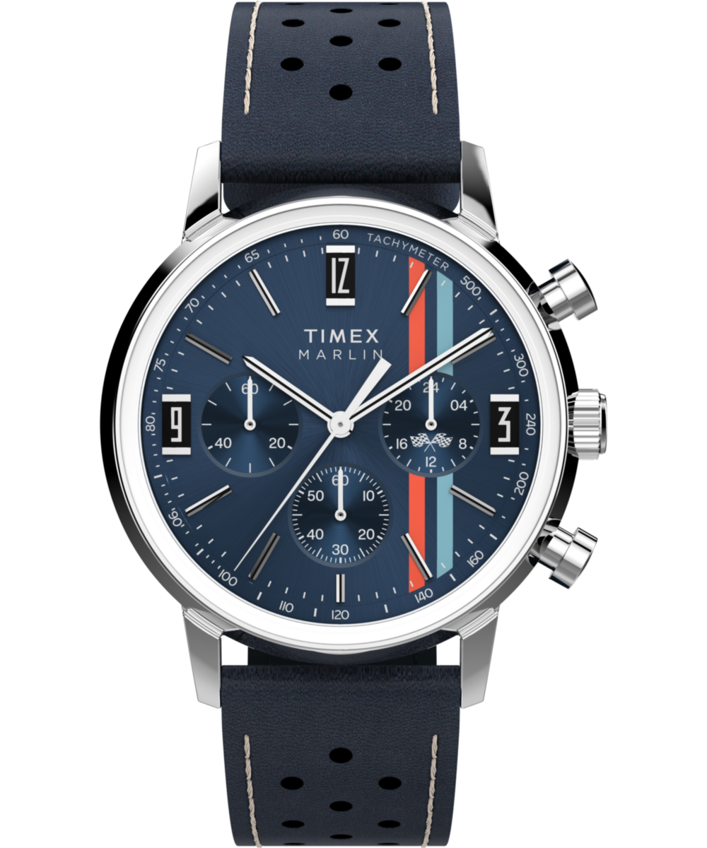 Heritage Marlin Chronograph Tachymeter 40mm Leather Strap Watch