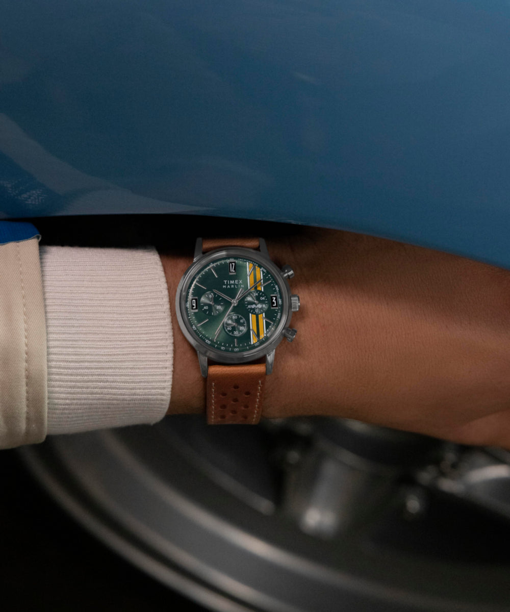 Heritage Marlin Chronograph Tachymeter 40mm Leather Strap Watch