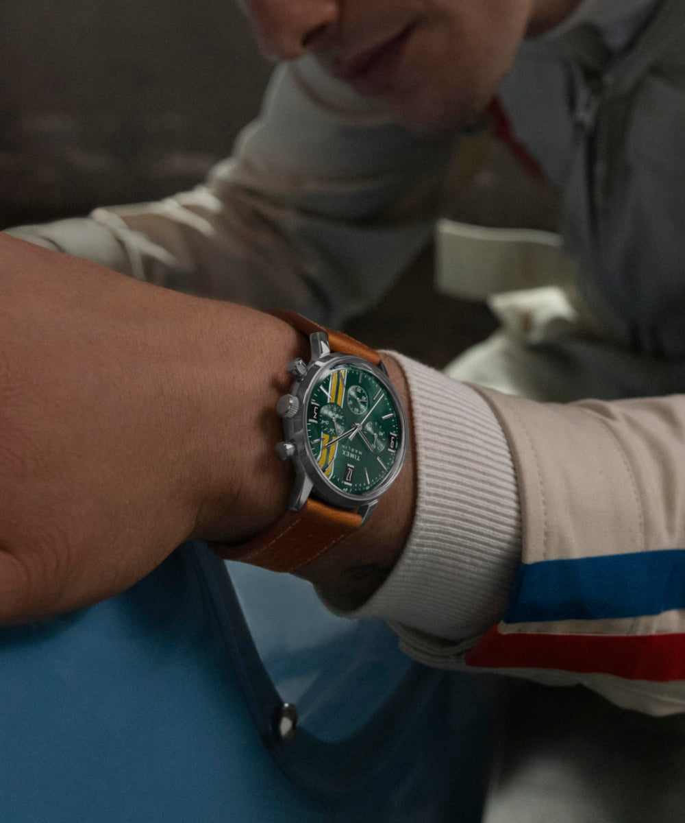 Heritage Marlin Chronograph Tachymeter 40mm Leather Strap Watch