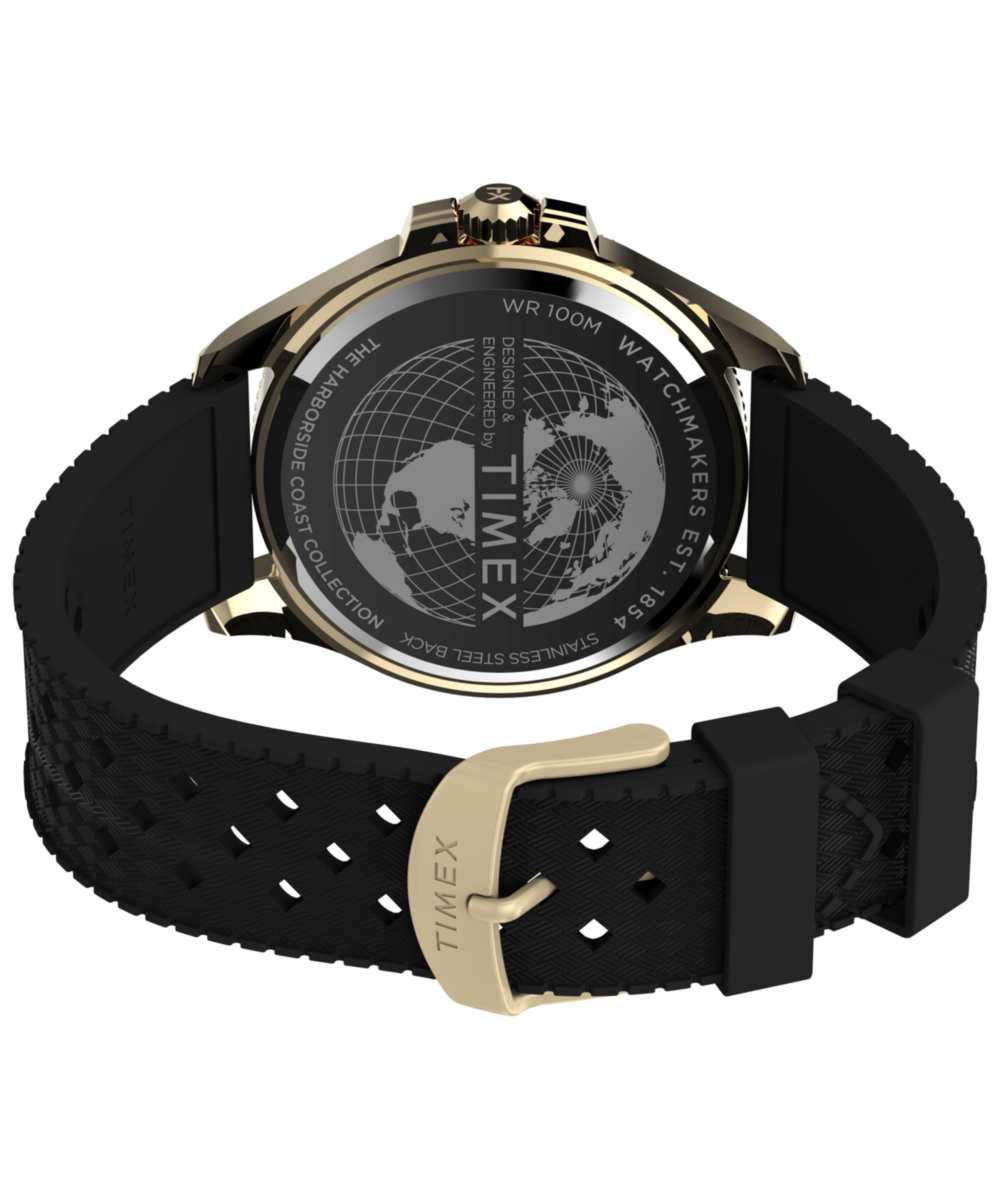 Heritage Harborside Coast 44mm Synthetic Rubber Strap Watch