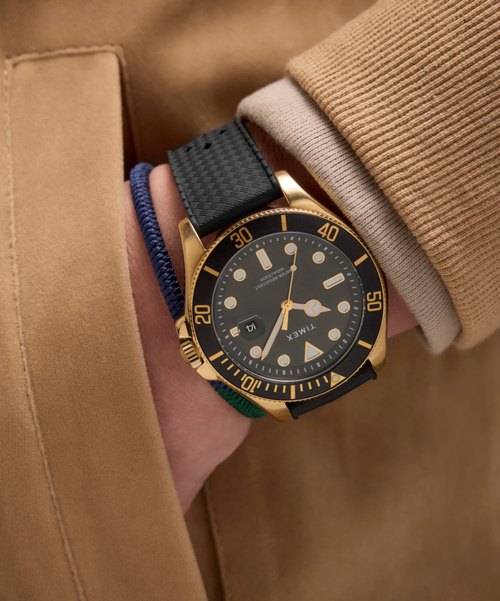 Heritage Harborside Coast 44mm Synthetic Rubber Strap Watch