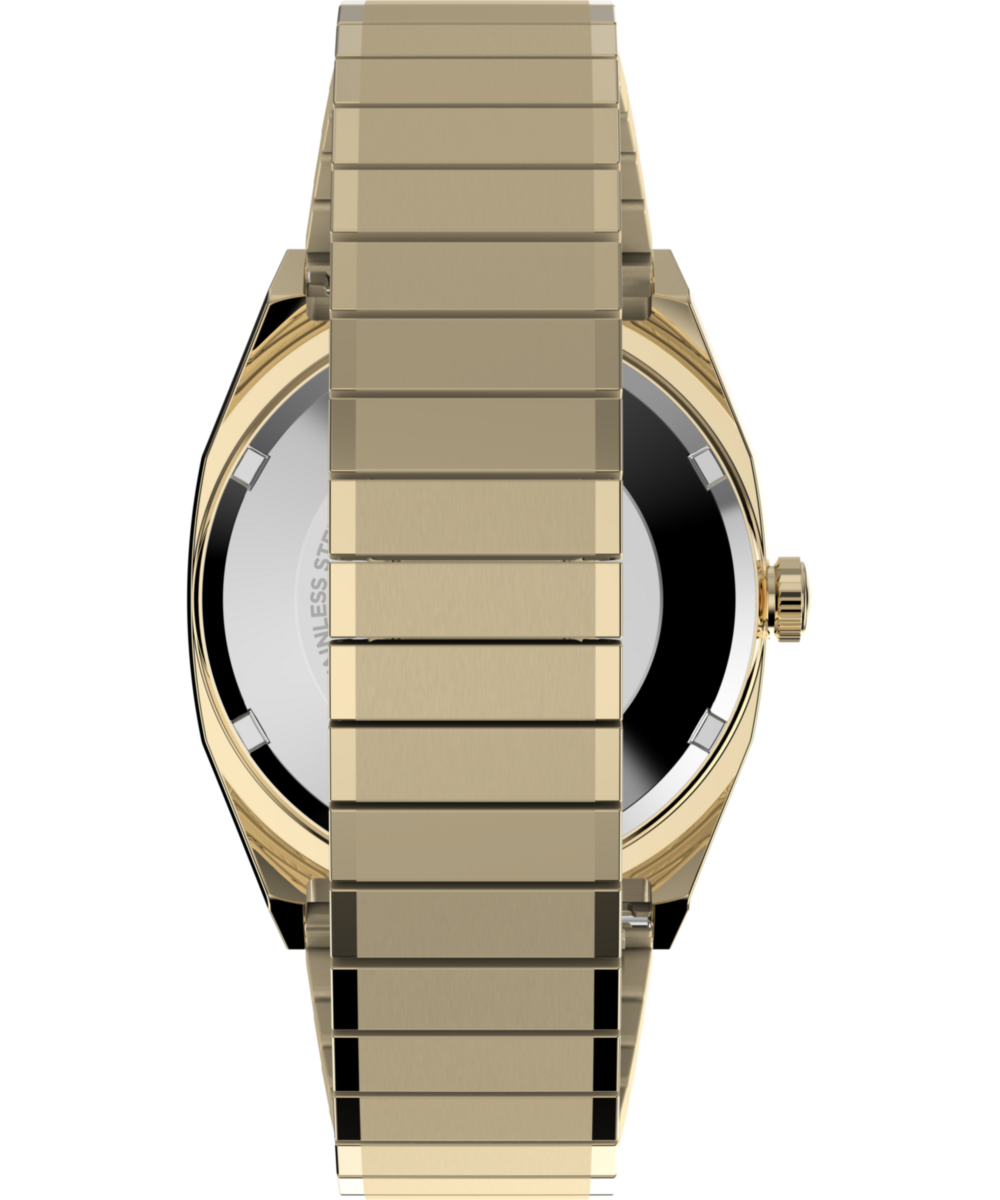 Heritage Timex Automatic 1983 E Line Reissue 34mm Gold-Tone Expansion Band Watch