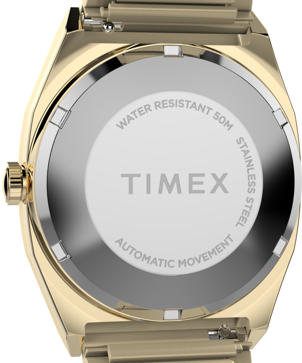 Heritage Timex Automatic 1983 E Line Reissue 34mm Gold-Tone Expansion Band Watch