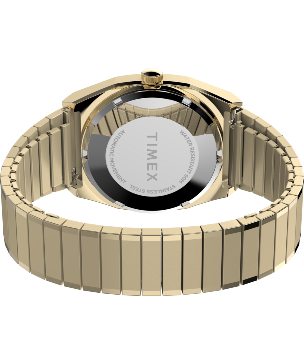 Heritage Timex Automatic 1983 E Line Reissue 34mm Gold-Tone Expansion Band Watch