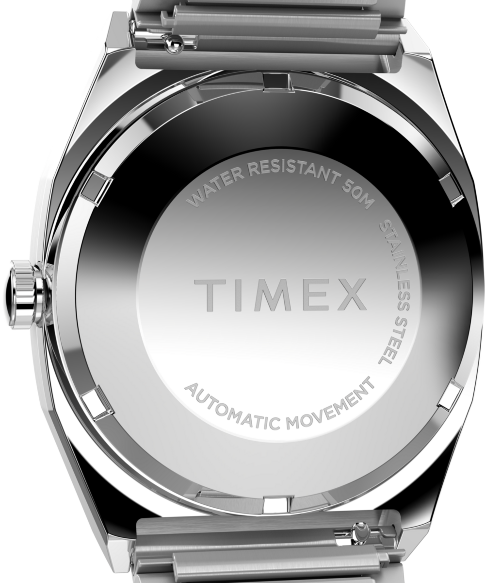 Heritage Timex Automatic 1983 E Line 34mm Stainless Steel Expansion Band Watch
