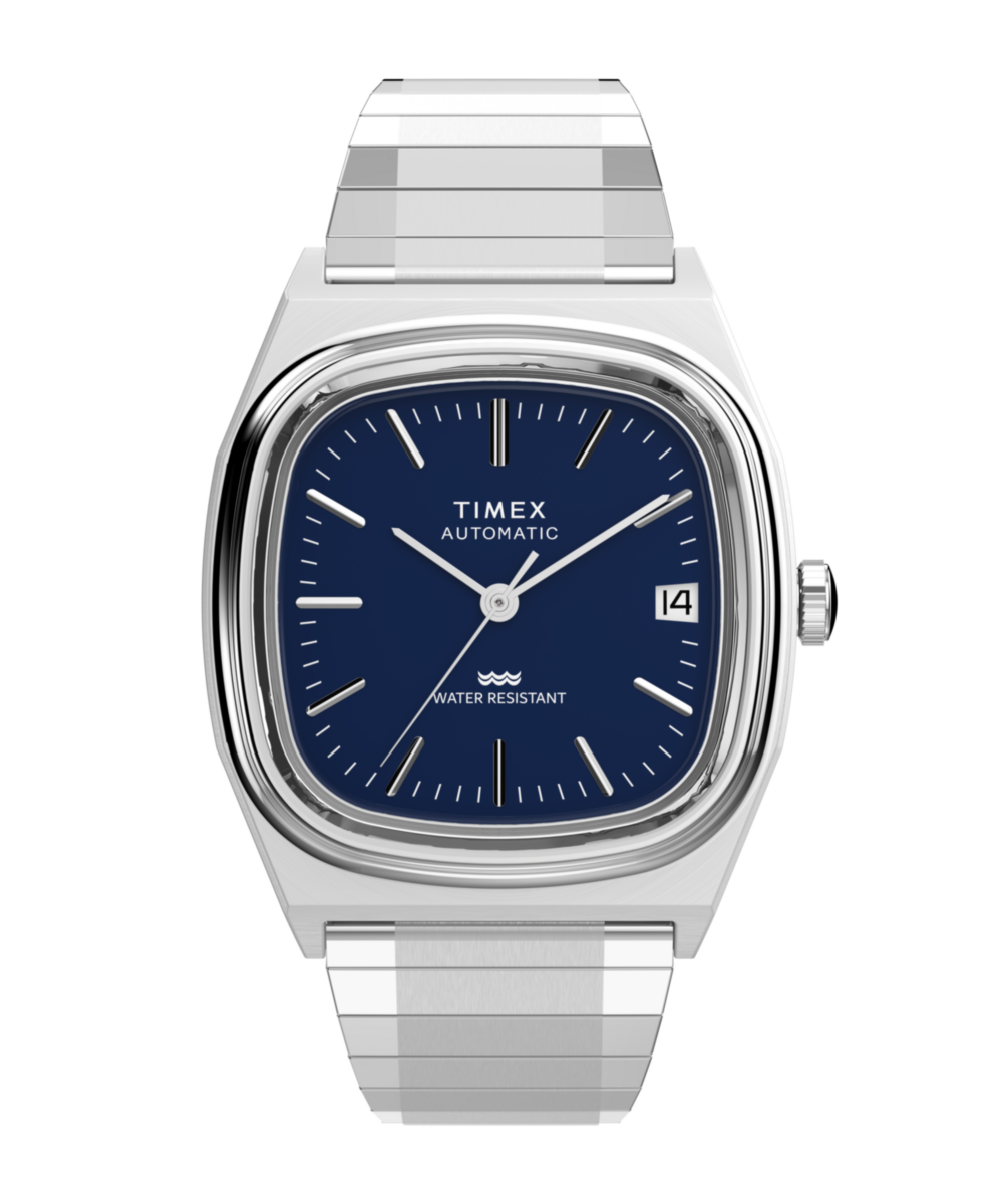 Heritage Timex Automatic 1983 E Line 34mm Stainless Steel Expansion Band Watch