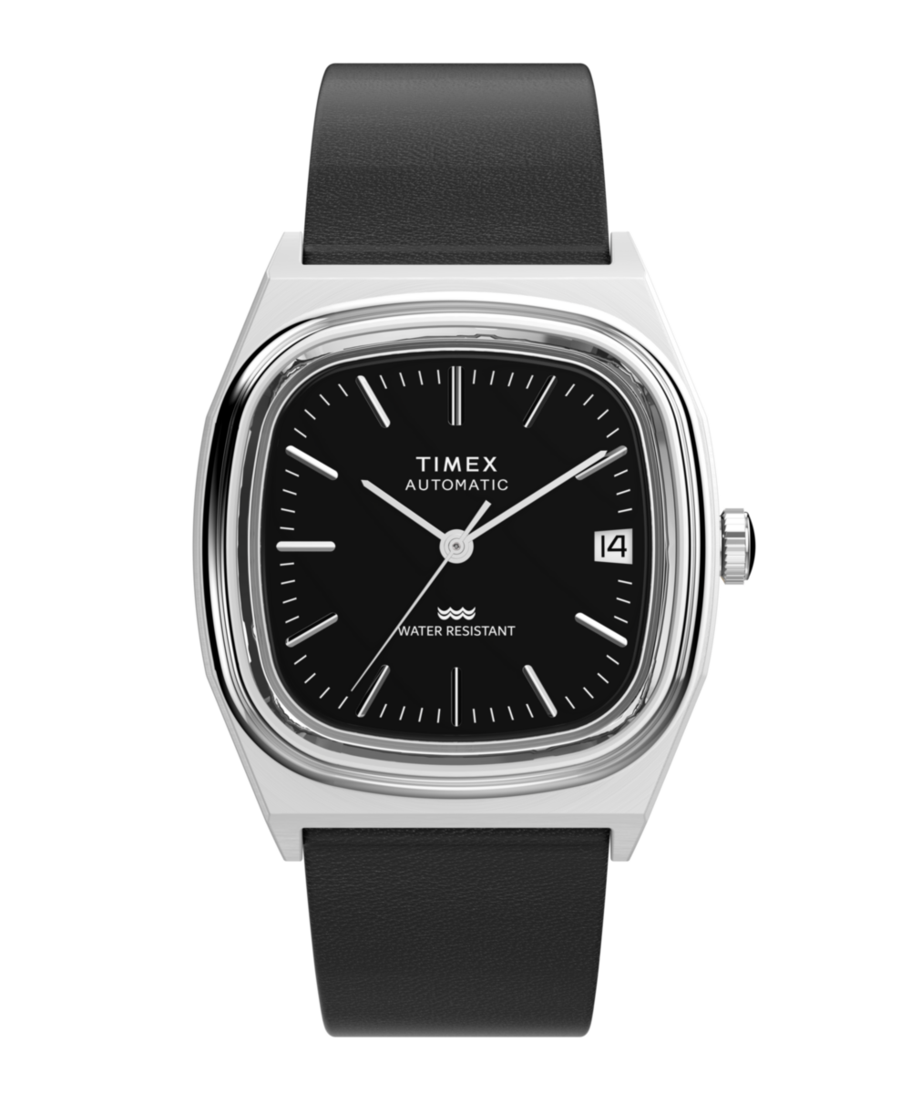 Heritage Timex Automatic 1983 E Line 34mm Leather Strap Watch