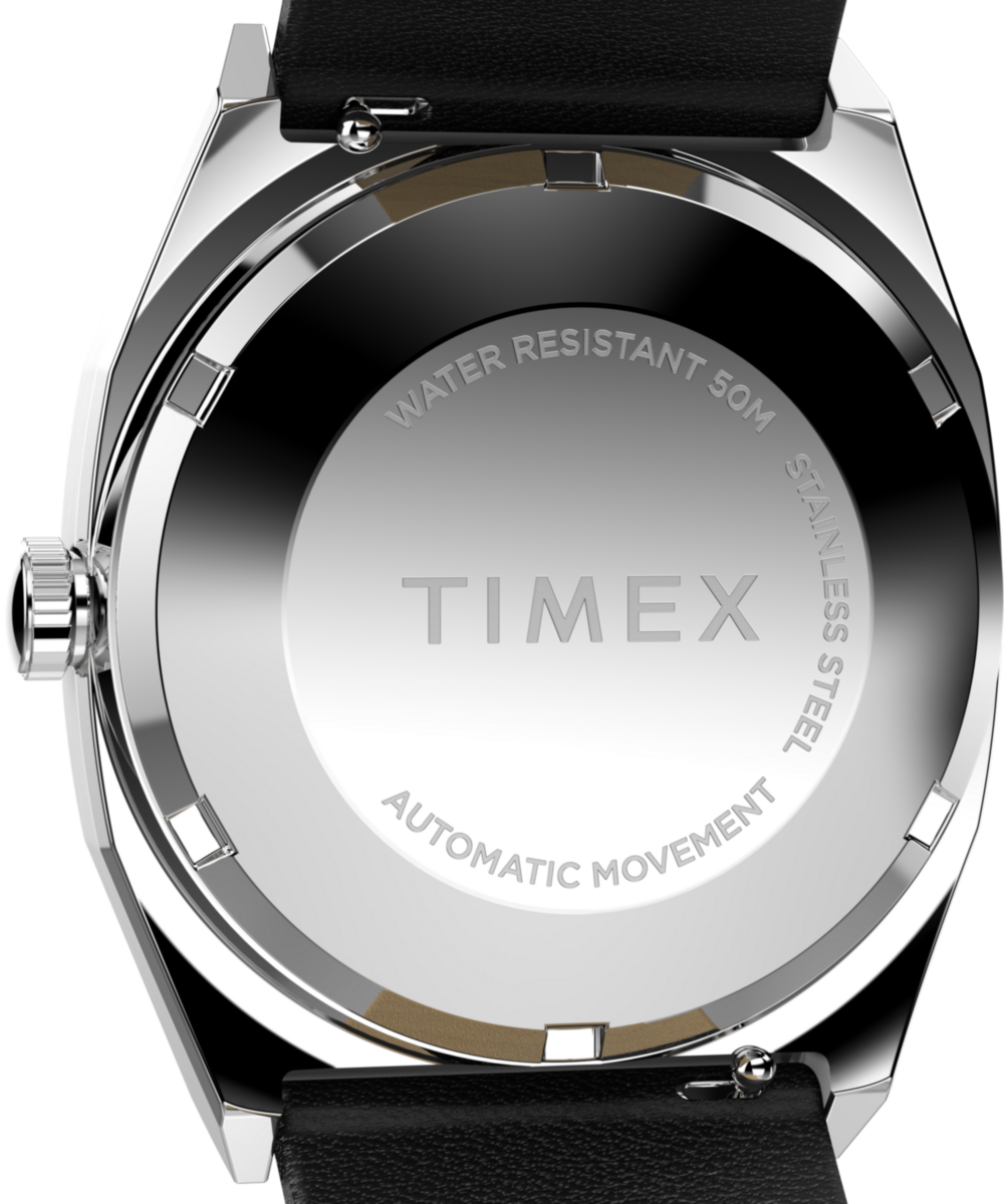 Heritage Timex Automatic 1983 E Line 34mm Leather Strap Watch