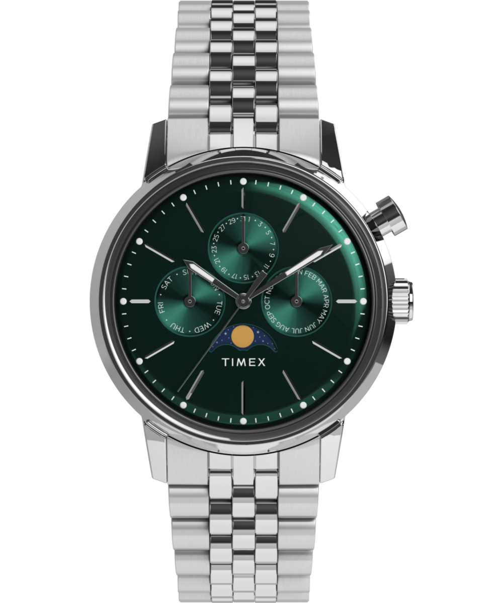 Heritage Marlin Moon Phase Multifunction 40mm Stainless Steel Bracelet Watch