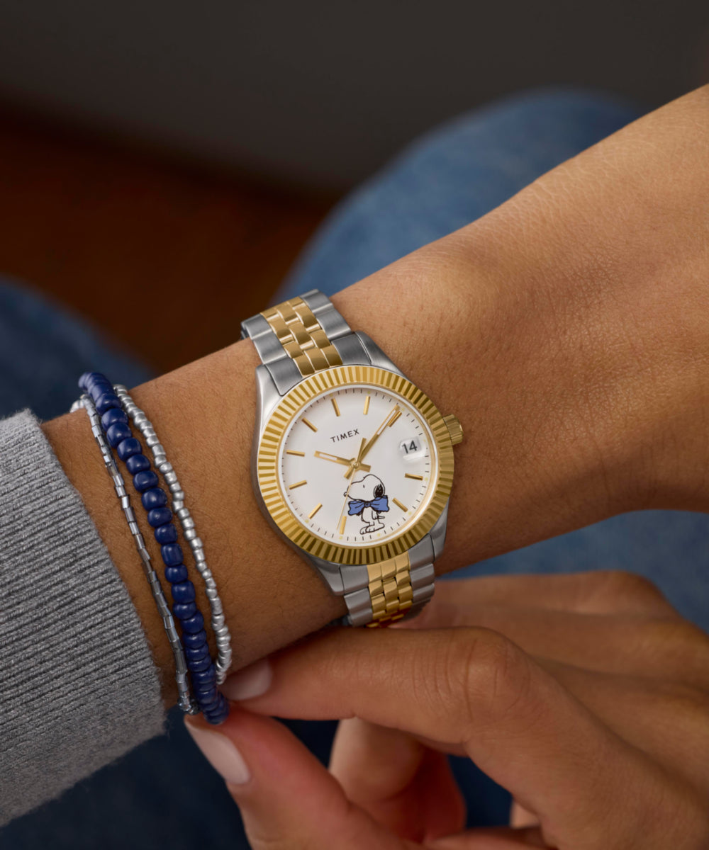 Heritage Peanuts x Timex Legacy Bowtie 34mm Stainless Steel Bracelet Watch