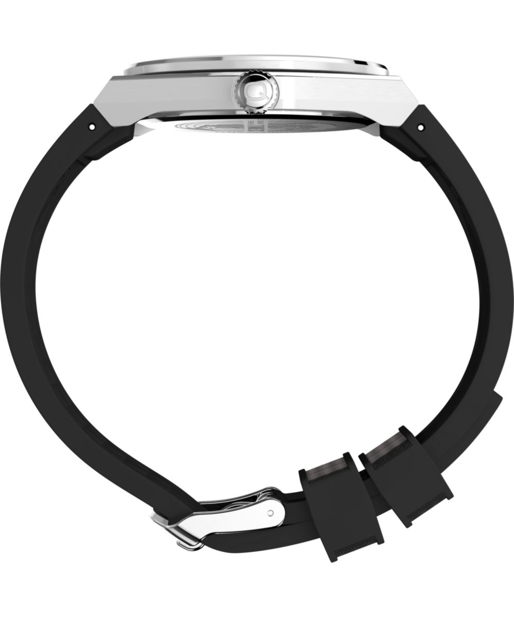 Heritage Q Timex Continental GMT 39mm Synthetic Rubber Strap Watch
