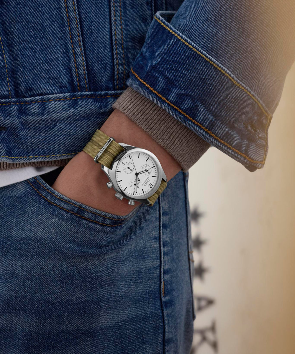 Heritage Timex Weekender New England Chronograph 40mm Eco-Conscious Fabric Strap Watch