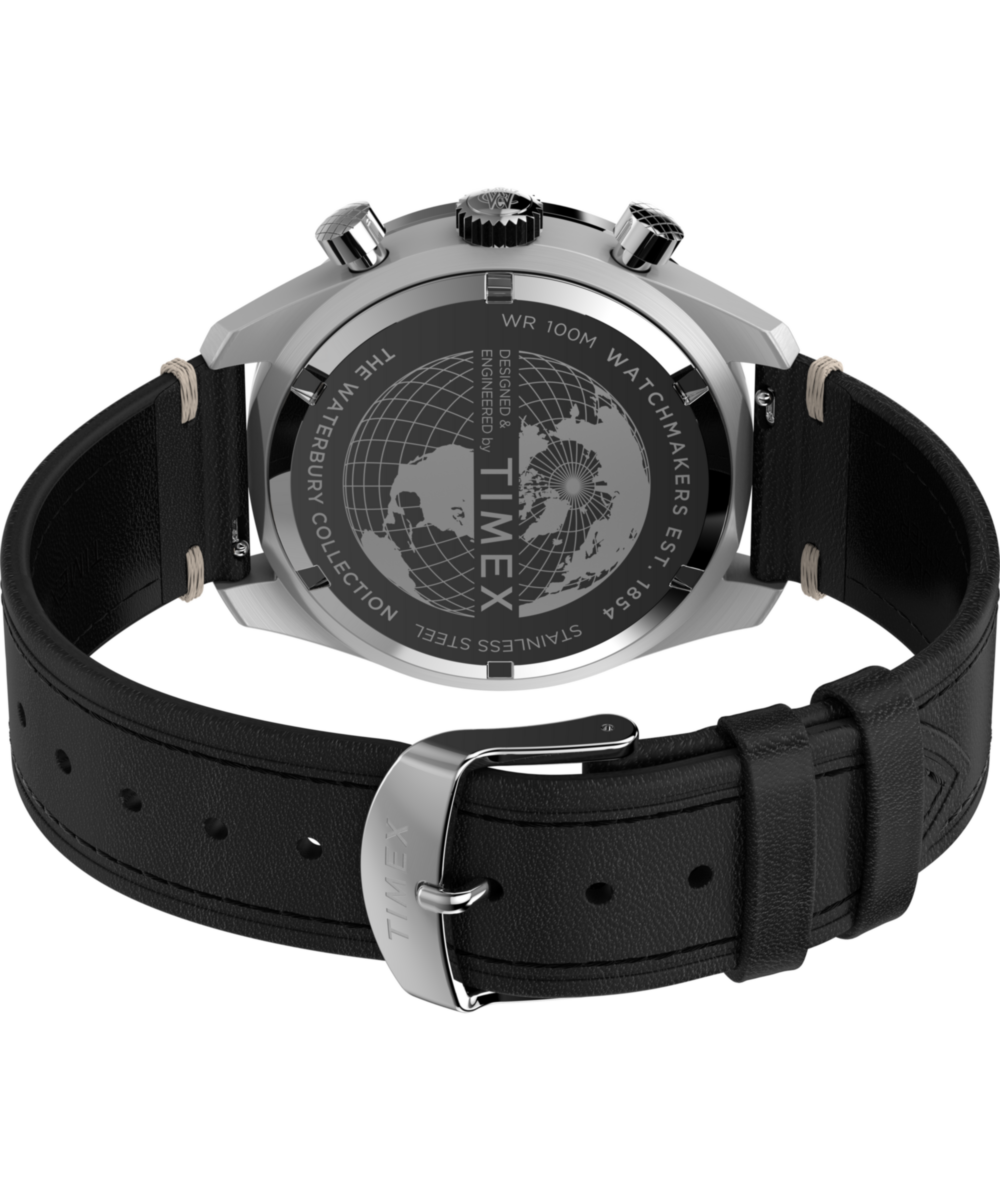 Heritage Waterbury Traditional Chronograph 41mm Leather Strap Watch