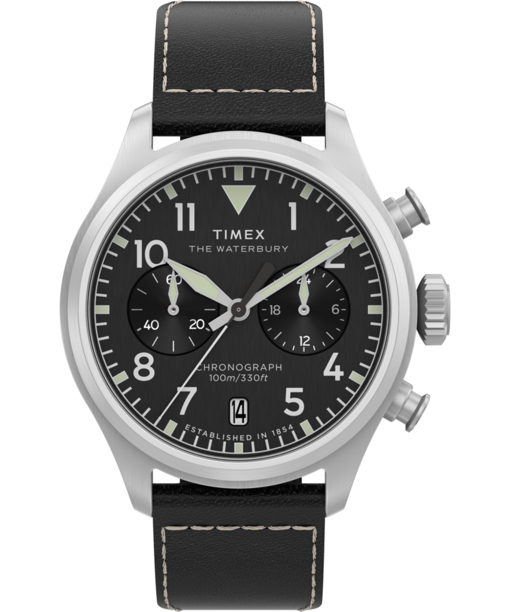 Heritage Waterbury Ace Chronograph 41mm Leather Strap Watch